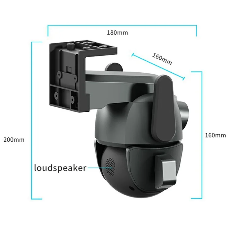 Q821 4MP 2.4G WiFi 3D Câmera de Vigilância Direcional Night Vision Monitor - Plugue da UE