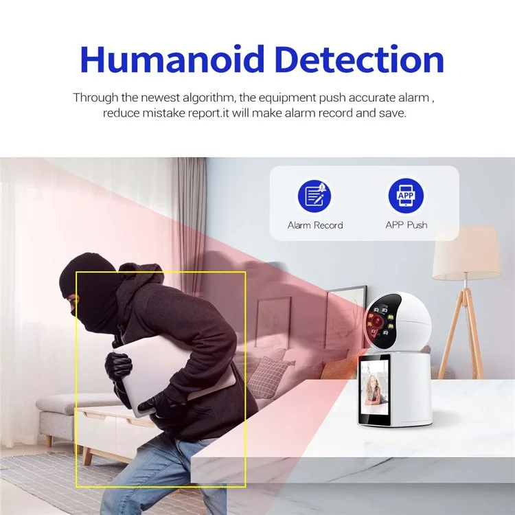 ESCAM QF104 Video Call WiFi Security Camera 3MP Pet Baby Monitor Motion Detection Recorder - US Plug