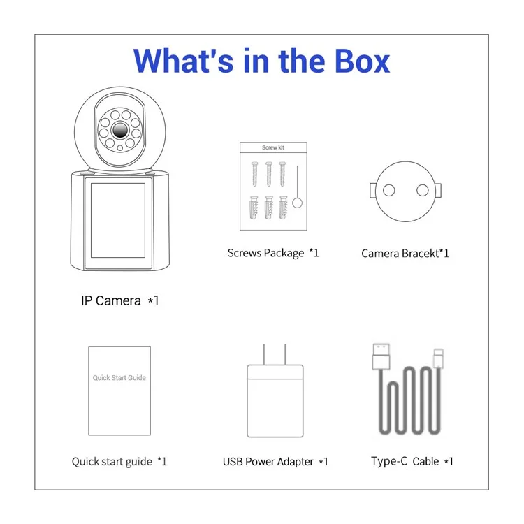 ESCAM QF104 Video Call WiFi Security Camera 3MP Pet Baby Monitor Motion Detection Recorder - US Plug