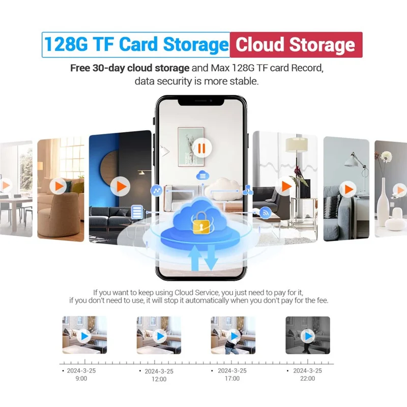 ESCAM QF104 Video Call WiFi Security Camera 3MP Pet Baby Monitor Motion Detection Recorder - EU Plug