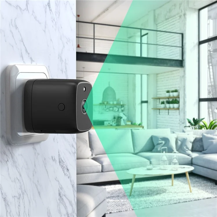 HI50 Charger Shape HD Night Vision Camera Home Security Mini WiFi Camera - EU Plug