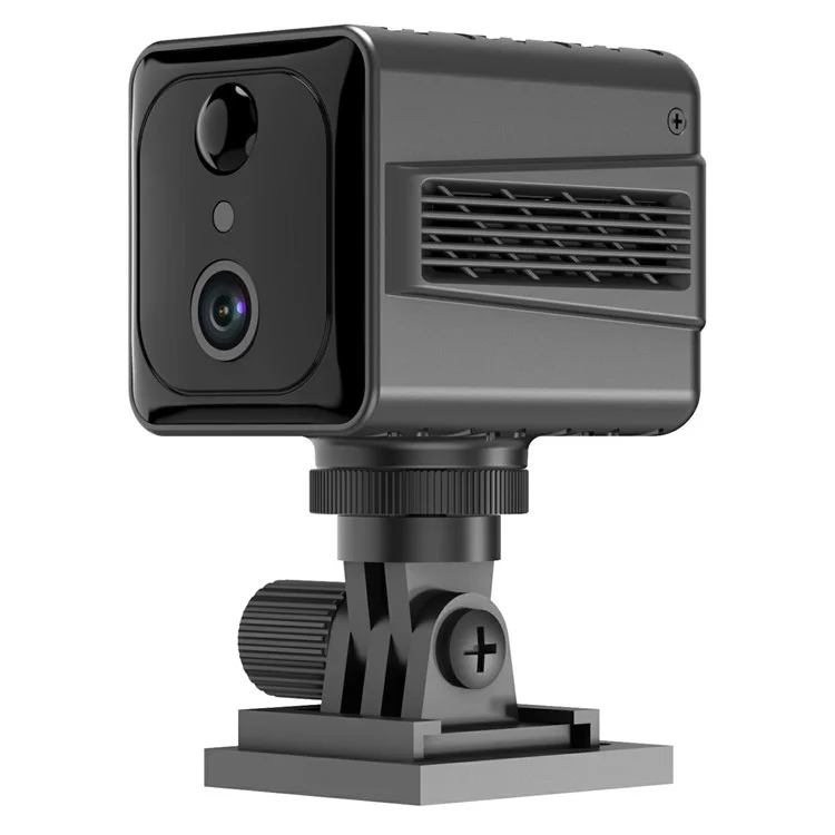 S6 Cámara de vigilancia doméstica de bajo consumo con visión nocturna en blanco y negro, audio bidireccional y WiFi Mini