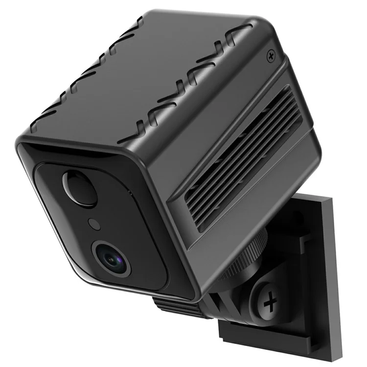 S6 Cámara de vigilancia doméstica de bajo consumo con visión nocturna en blanco y negro, audio bidireccional y WiFi Mini