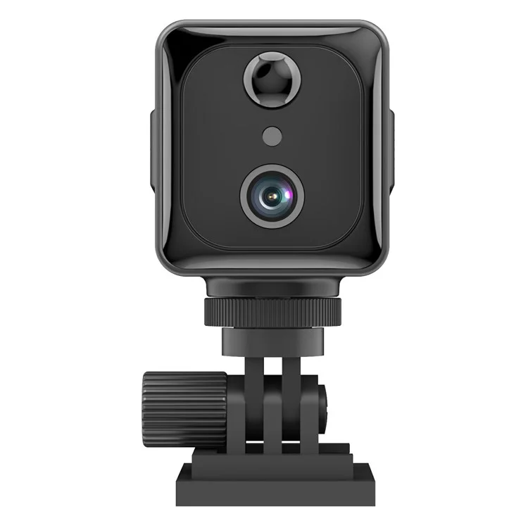 S6 Cámara de vigilancia doméstica de bajo consumo con visión nocturna en blanco y negro, audio bidireccional y WiFi Mini