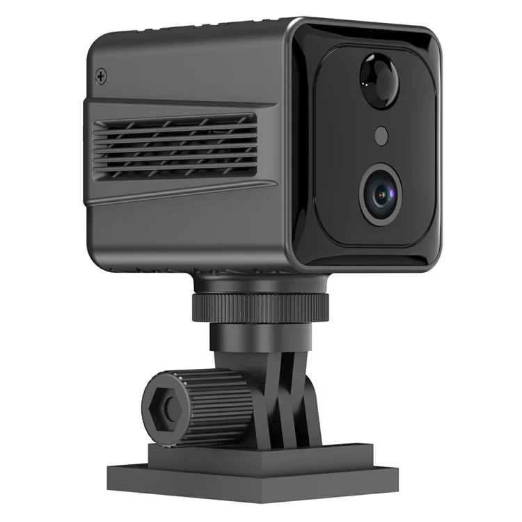 S6 Cámara de vigilancia doméstica de bajo consumo con visión nocturna en blanco y negro, audio bidireccional y WiFi Mini