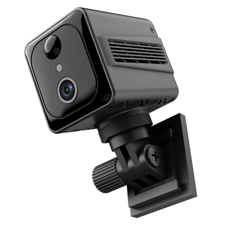 S6 Cámara de vigilancia doméstica de bajo consumo con visión nocturna en blanco y negro, audio bidireccional y WiFi Mini