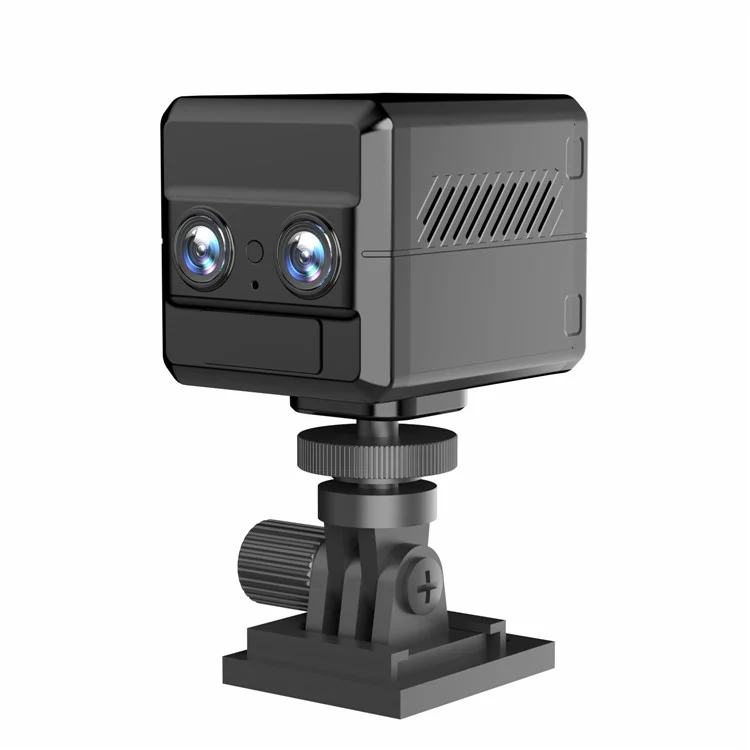 Cámara de seguridad doméstica 4G de visión nocturna 4K HD, con doble lente recargable, versión europea