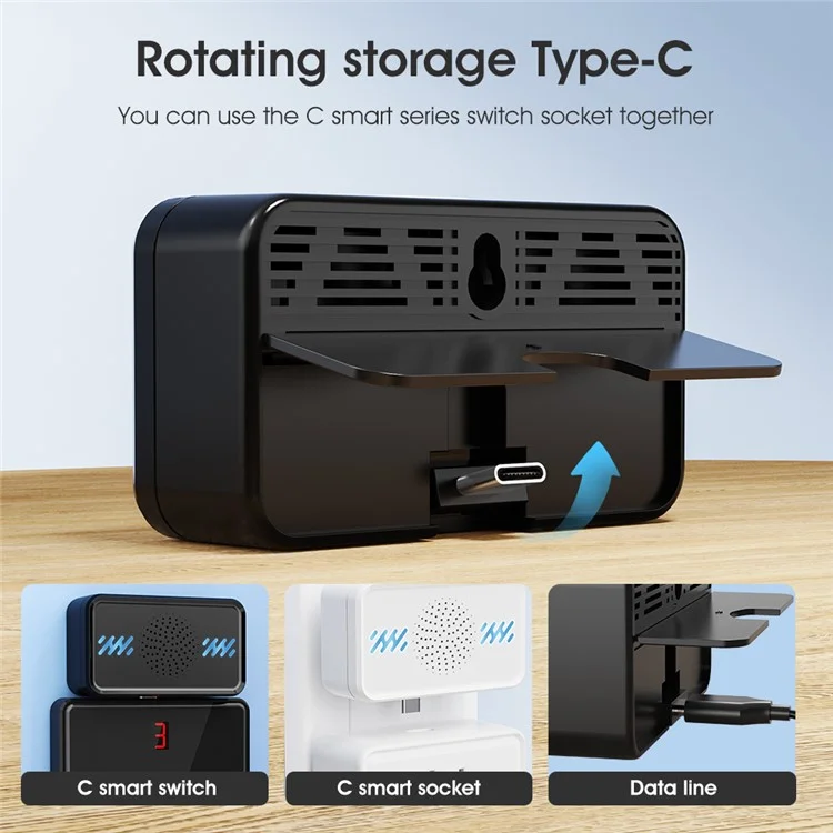 Smart Self-powered Wireless Doorbell 4-Gear Volume Waterproof Door Bell, 2 Receiver + 1 Button (CE is applying) - Black