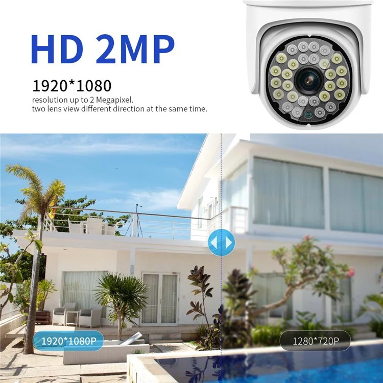 ESCAM PT305 1080p Détection de Mouvement Étanche 2.4g / Caméra IP WiFi 5G - Plug
