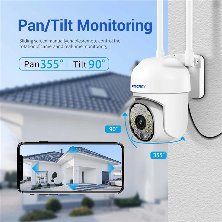 ESCAM PT305 1080p Détection de Mouvement Étanche 2.4g / Caméra IP WiFi 5G - Plug