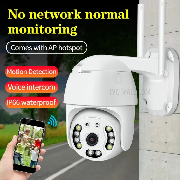 CP08-10 10-LED HD 1080P Cámara IP Inalámbrica con Control Remoto WiFi - Enchufe UE