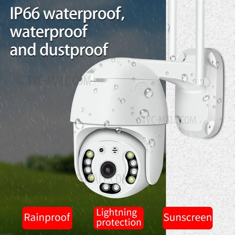 CP08-10 10-LED HD 1080P Cámara IP Inalámbrica con Control Remoto WiFi - Enchufe UE