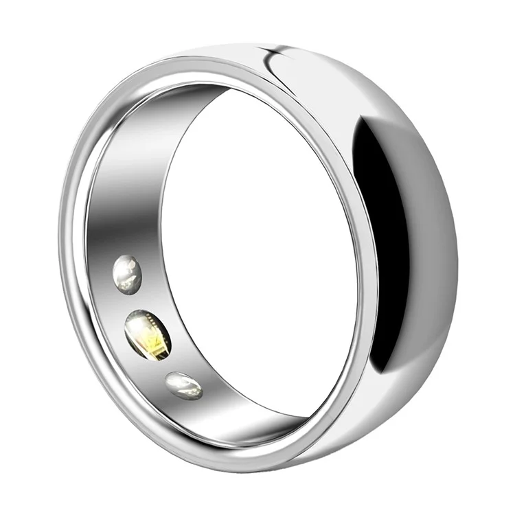 SR300 Multifunktionales Gesundheitsüberwachung Smart Ring Wasserdicht Intelligenter Fingerring Mit Ladekoffer - Silber / Größe 22