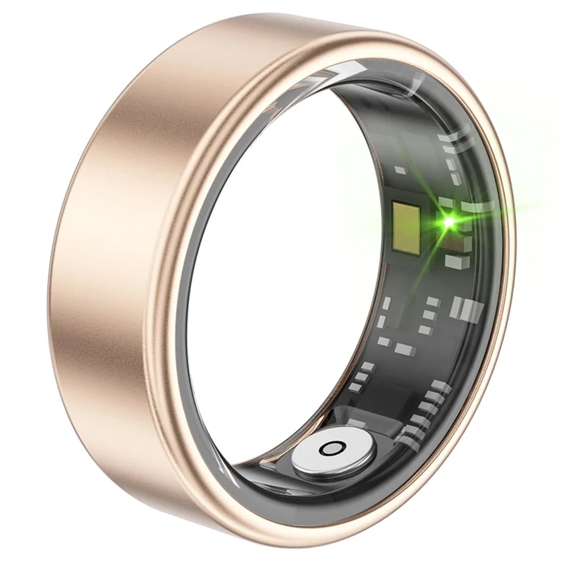 SR06 Aluminum Alloy Smart Ring Bluetooth-compatible Finger Health Tracker - Gold / 18.2mm Inner Dia