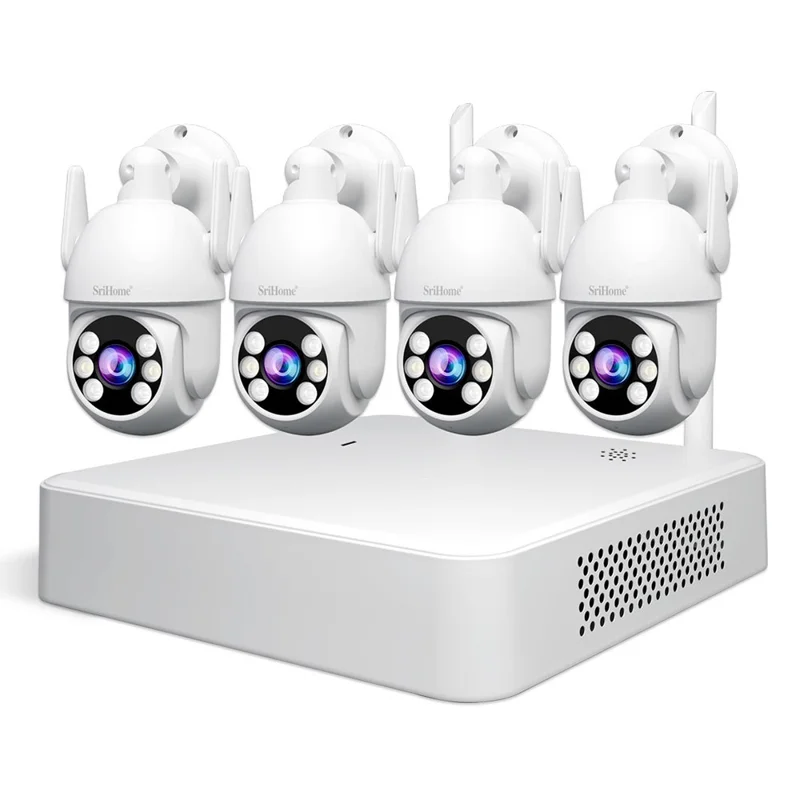 SRIHOME NVS011+IPC059 2MP Двусторонний Аудио Wi-fi CCTV Camer 8CH NVR Video Recorder - ес