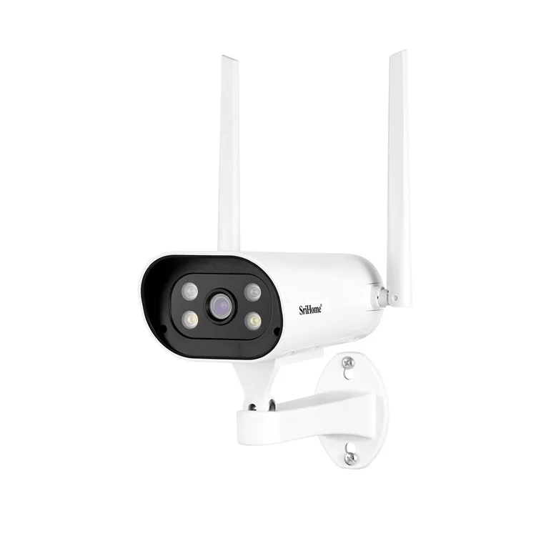 SRIHOME NVS009+IPC037 Écran LCD 10,1 pouces 5MP HD 8 canaux Surveillance WiFi CCTV Caméra Kit NVR - Prise US