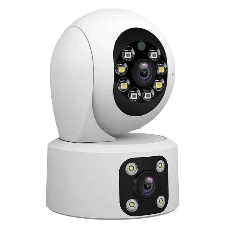 SRIHOME SH049 2MP+2MP Dual Lens Camera Two Way Audio Full Color Night Vision WiFi CCTV Camera - EU Plug