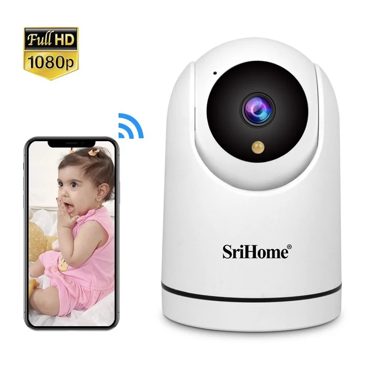 Srihome Sh042 de Duas Maneiras PTZ Câmera IP IP Monitor de Bebê Detecção de Movimento 2MP Câmera wi -fi - Plugue Nos Eua