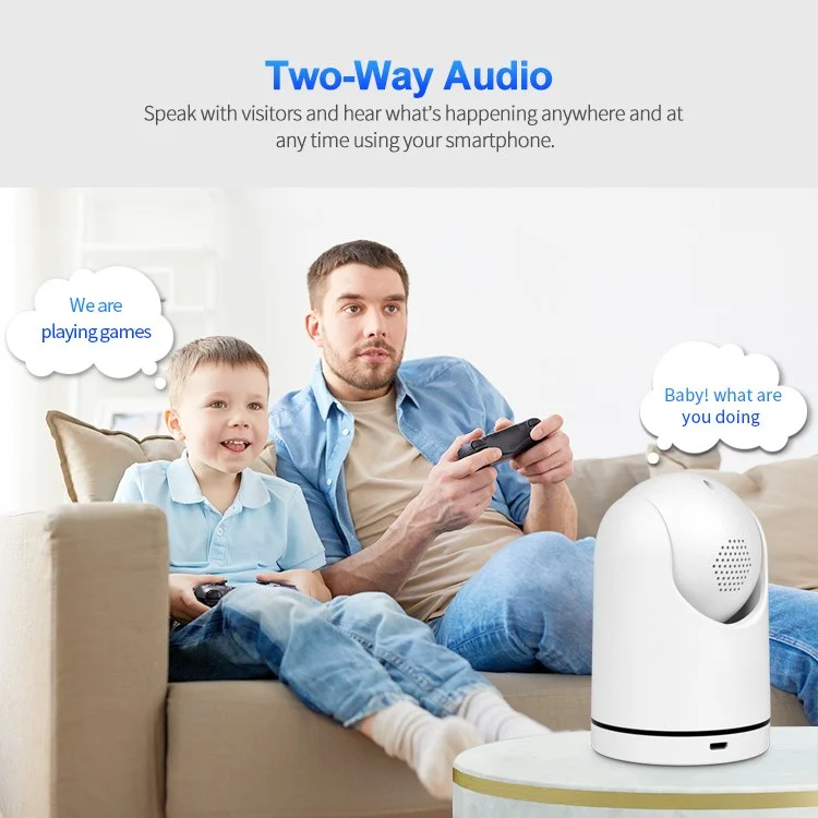 Srihome Sh042 de Duas Maneiras PTZ Câmera IP IP Monitor de Bebê Detecção de Movimento 2MP Câmera wi -fi - Plugue Nos Eua