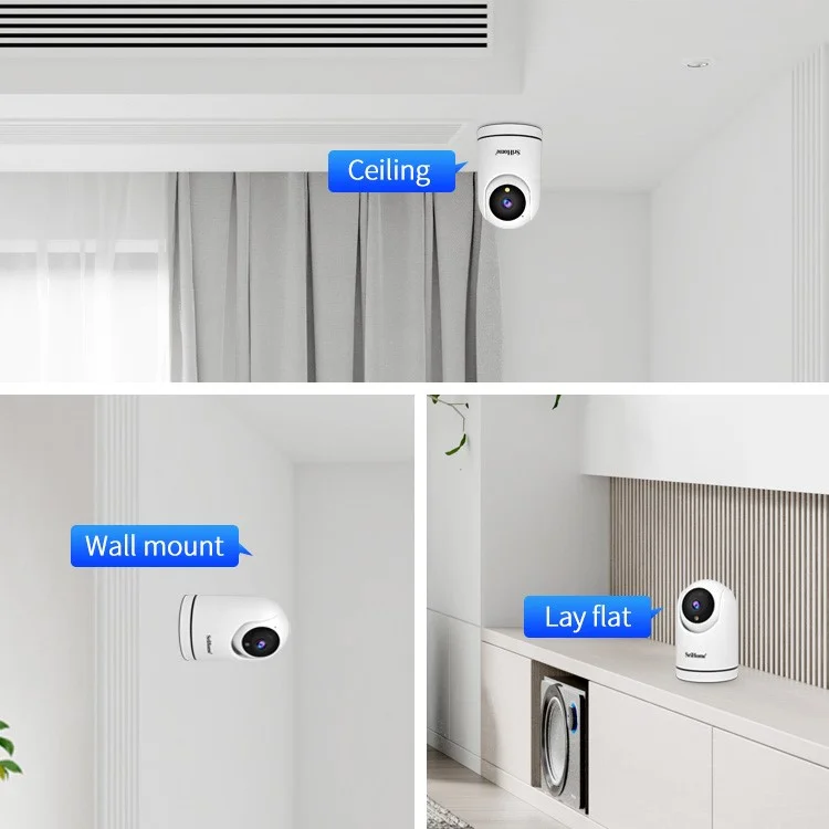 Srihome Sh042 de Duas Maneiras PTZ Câmera IP IP Monitor de Bebê Detecção de Movimento 2MP Câmera wi -fi - Plugue Nos Eua
