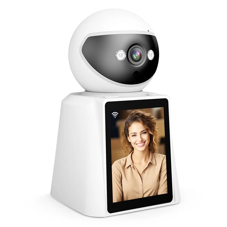 SRIHOME SH053 2.8 Inch IPS Screen PTZ Dome Camera AI Humanoid Detection Home Security Baby Monitor - US Plug