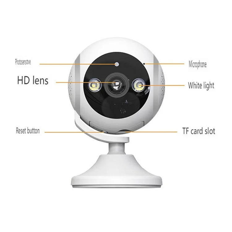 3MP Night Vision HD Camera Home Security Phone Remote Monitoring WiFi Camera