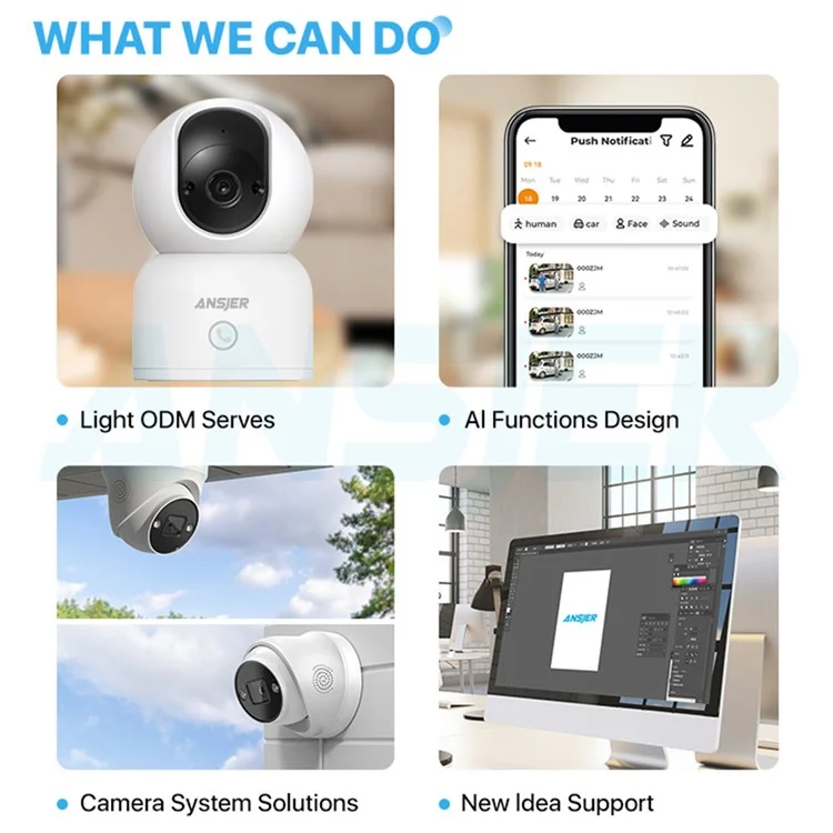 ZOSI C519M8 8MP HD Camera AI Gesture Recognition Home Security WiFi Monitoring Camera with 64G TF Card