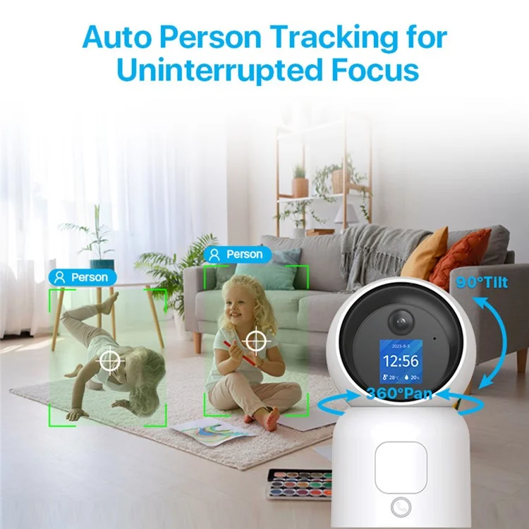 Camera di sicurezza WiFi ZOSI C5195 5MP HD con rilevamento del movimento AI, video interfono e scheda TF da 64 GB