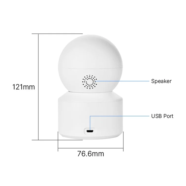 FH3C Dual Lens Wireless WiFi Monitoring Home Camera Panoramic Pet Monitor - US Plug