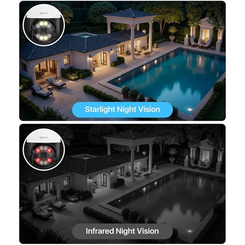 ZOSI C2892w 2MP HD Smart Networkövervakningskamera Utomhus Säkerhet Mobil Fjärrkamera - Japansk stickpropp