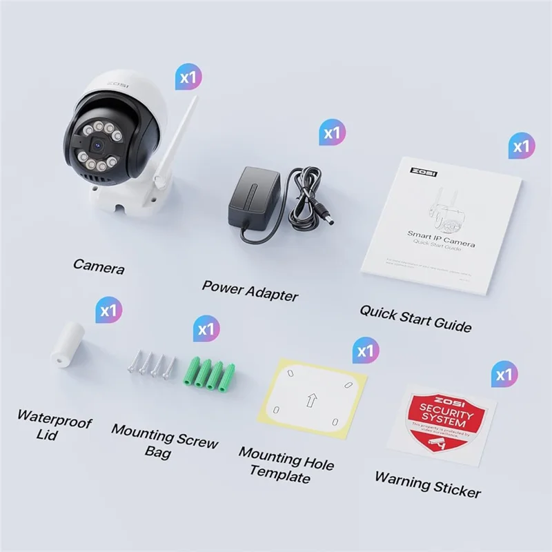 ZOSI C2892w 2MP HD Smart Networkövervakningskamera Utomhus Säkerhet Mobil Fjärrkamera - Japansk stickpropp