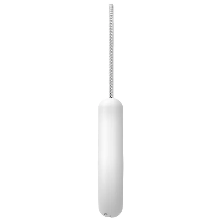 CP22 For Apple AirTag Case Bluetooth-compatible Locator Waterproof PC Protective Cover with Metal Strap - White