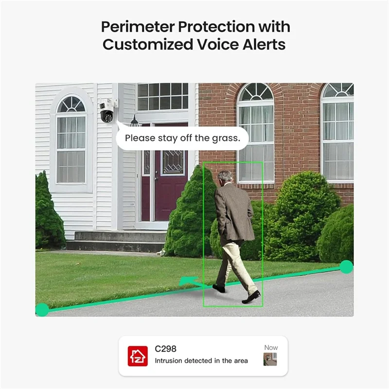 ZOSI C298SE 6MP Dual Lens HD WiFi Camera Humanoid Tracking Two-Way Audio Security Camera - AU Plug