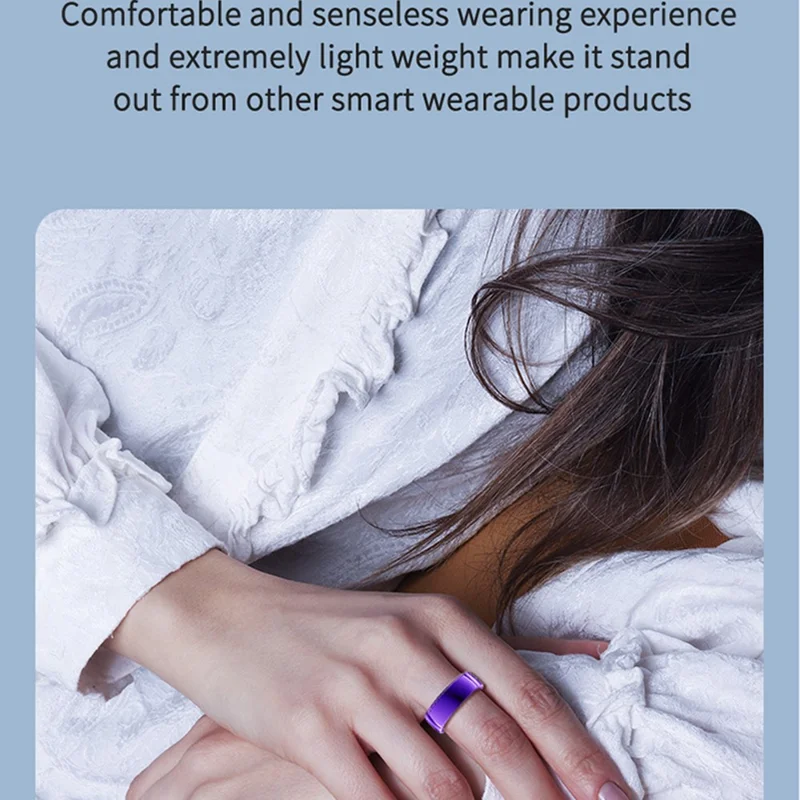PX01 Bluetooth Sleep Monitoring Smart Ring Многофункциональное Кольцо Пальца с Зарядным Корпусом - Черный / Размер 7
