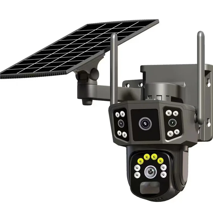Q38 4g-version Outdoor HD Nacht Vision Security Camera Zwei-wege-audio-multi-screen-solarkamera