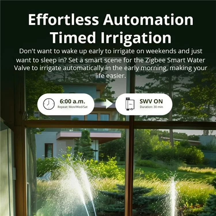 Valvola intelligente Zigbee SONOFF per sistema di irrigazione automatico - SWV-NH