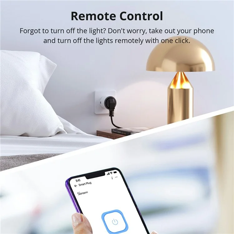 SONOFF S60TPG iPlug WiFi Smart Plug Home Appliances Control Plug, Type G