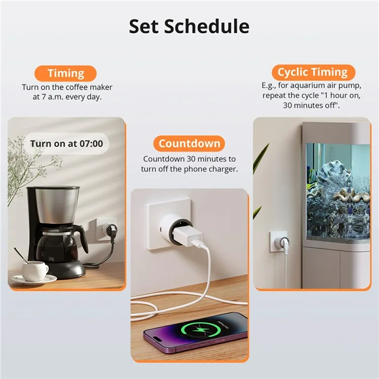 SONOFF S60TPG iPlug WiFi Smart Plug Home Appliances Control Plug, Type G