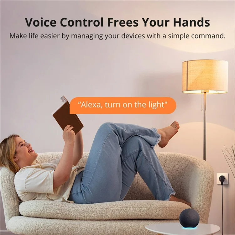 SONOFF S60TPF iPlug WiFi Smart Plug Home Appliances Control Plug, Type E / F