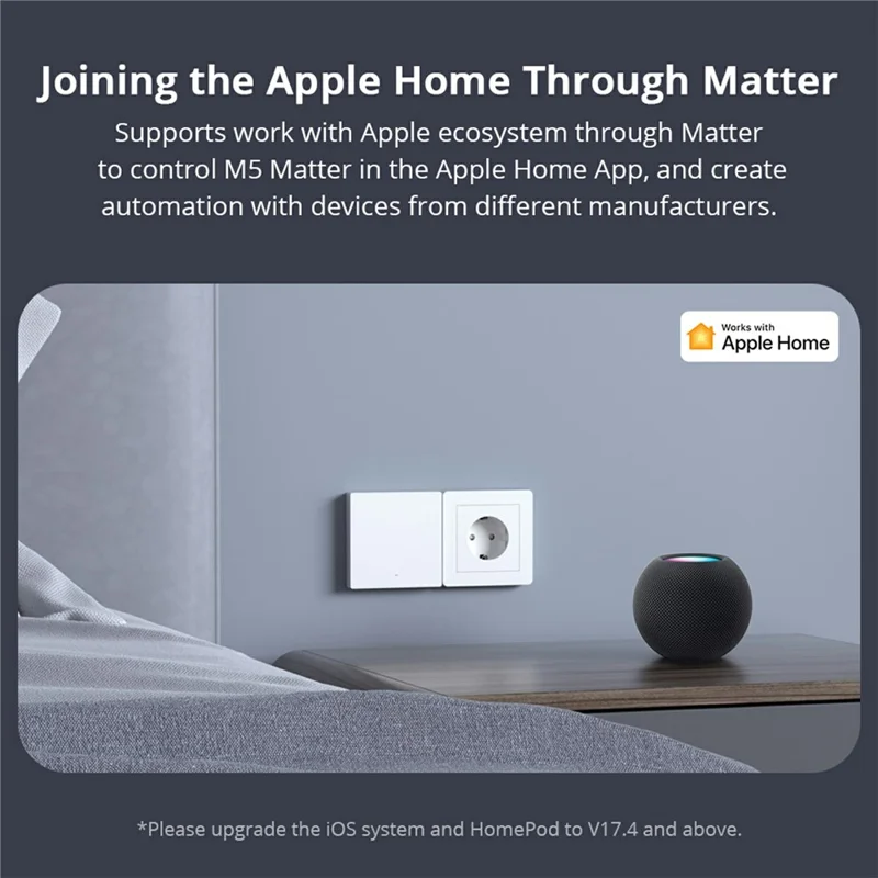 Sonoff Switchman M5-1C-86W Smart Wall Light Switch 1 Gang Pour Apple Home, Alexa, Google Home (M5 Matter)