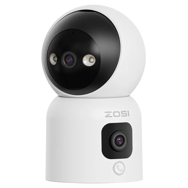 ZOSI C528D 4MP Smart Camera Dual Lens Monitor HD Night Vision Two-Way Audio Surveillance Camera - US Plug