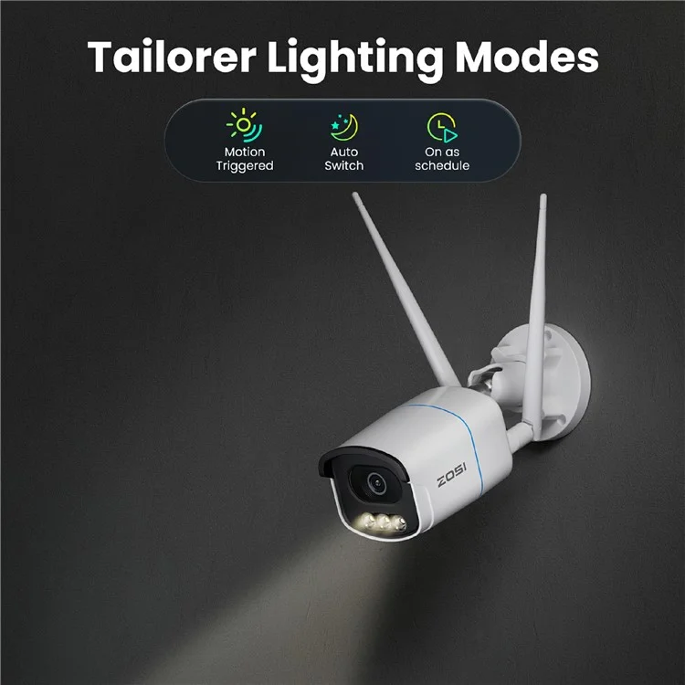ZOSI C186A Flagship Version Security Camera Two-Way Voice 5MP HD Surveillance Monitor Camera - US Plug