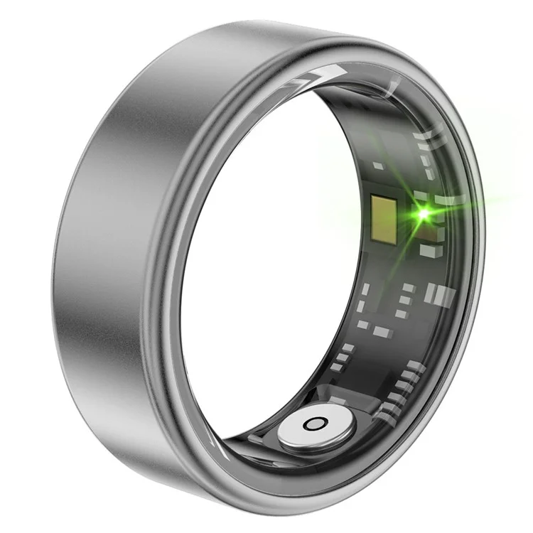 SR06 Aluminum Alloy Smart Ring Bluetooth-compatible Finger Health Tracker With Charging Case - Black  /  17.4mm Inner Dia