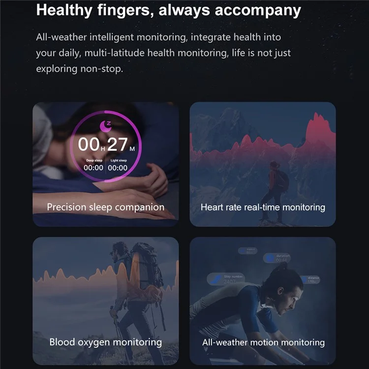 SR06 Aluminum Alloy Smart Ring Bluetooth-compatible Finger Health Tracker With Charging Case - Black  /  17.4mm Inner Dia