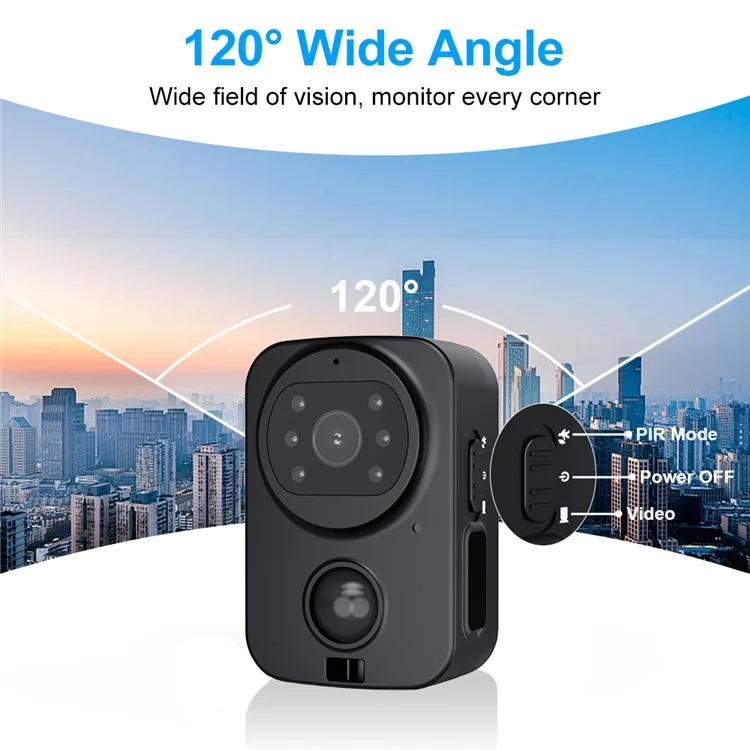 Caméra de surveillance HD étanche PD01 avec détecteur de mouvement pour la sécurité à domicile et à l'extérieur