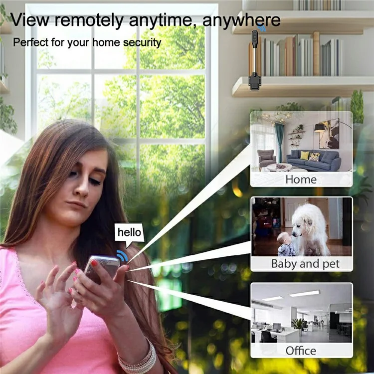 W8 Motion Detection Two Way Audio Monitor Camera 4K Ultra HD Smart Home Security Surveillance System