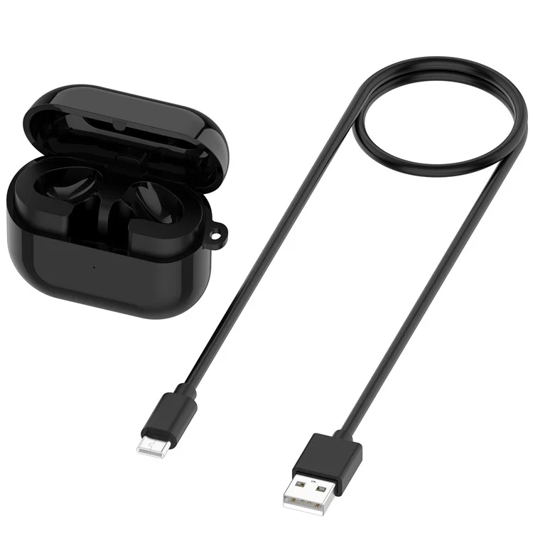 Estuche de carga para Samsung Galaxy Buds3 R530 con soporte para cable y carga inalámbrica - Negro
