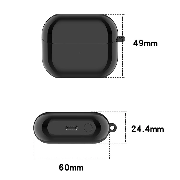 Estuche de carga para Samsung Galaxy Buds3 R530 con soporte para cable y carga inalámbrica - Negro