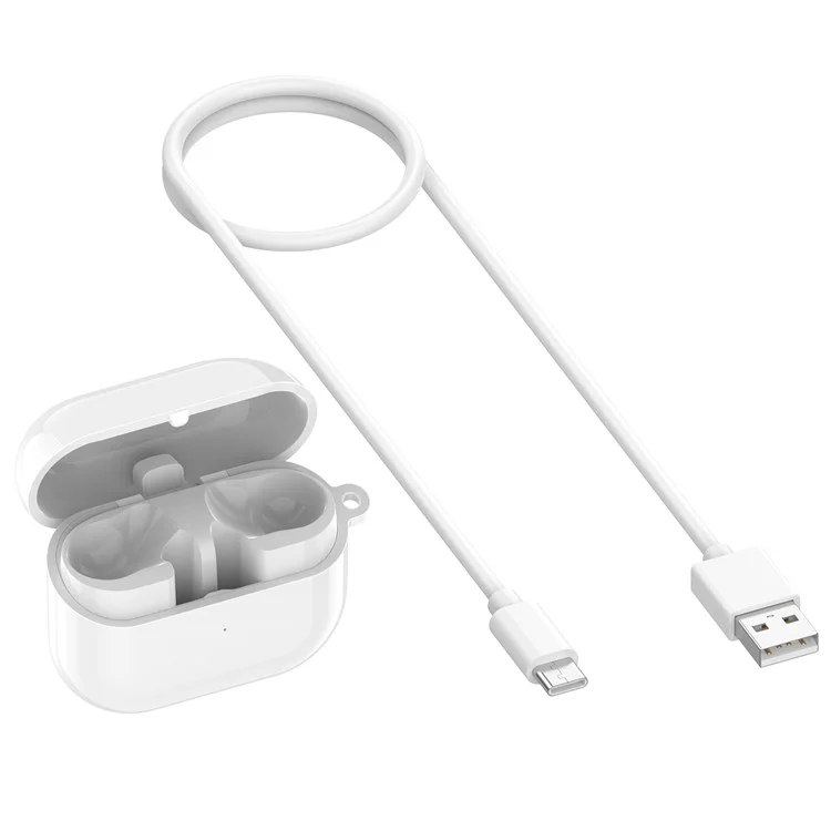 Para Samsung Galaxy Buds3 Pro R630 Estuche de carga Reemplazo Dock con Cable - Blanco