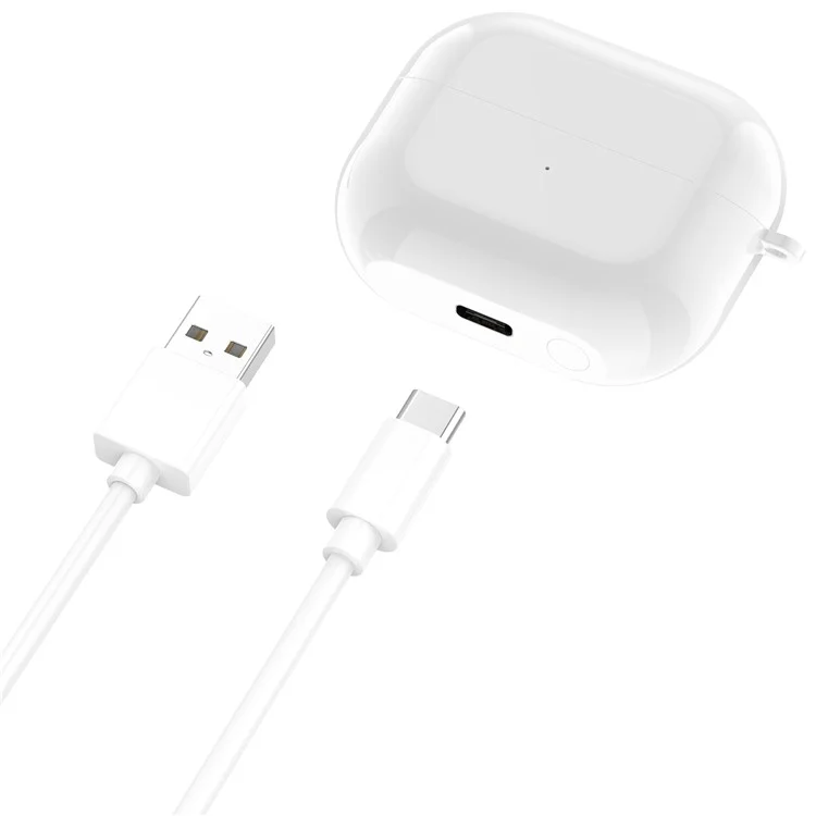Para Samsung Galaxy Buds3 Pro R630 Estuche de carga Reemplazo Dock con Cable - Blanco
